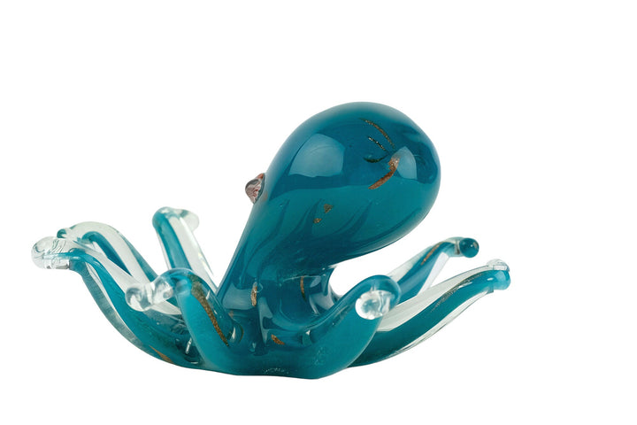 Glass Octopus Sculpture in Murano Style Animal Art Figurine Glass Octopus Statue Octopus Decoration Glass Octopus Figurine Octopus Gift