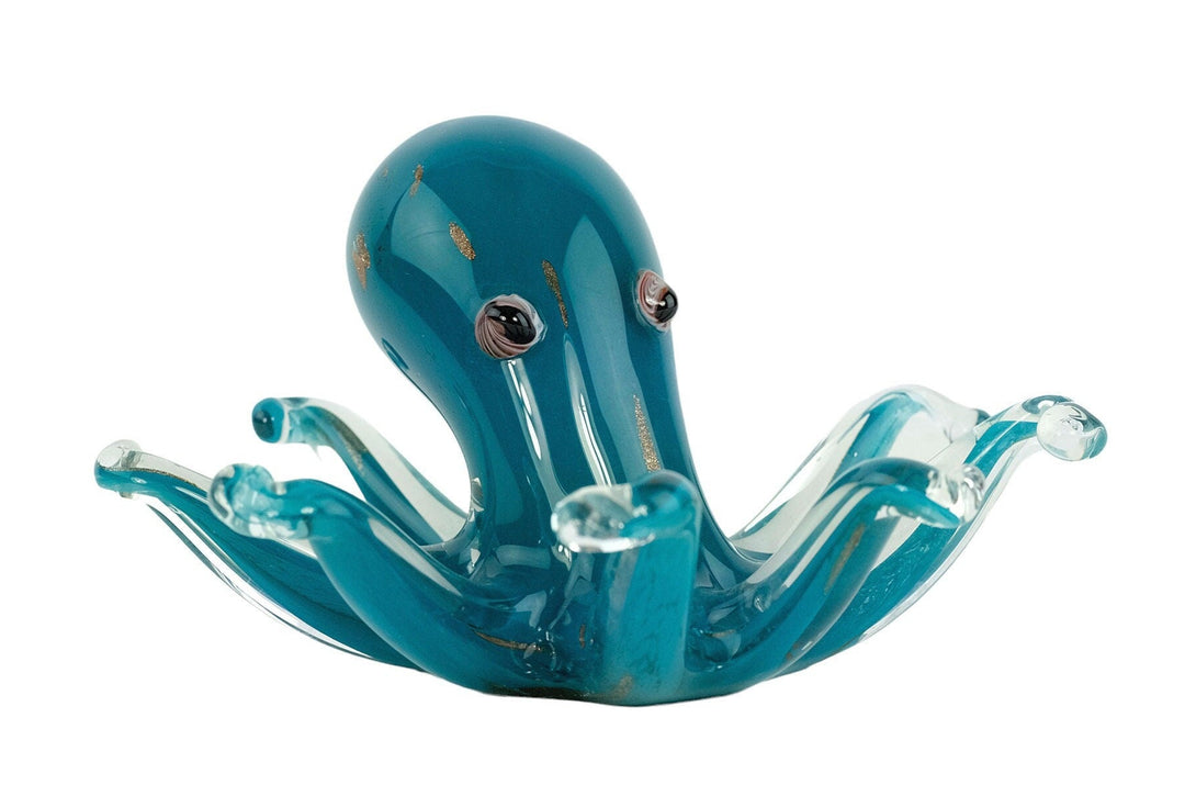 Glass Octopus Sculpture in Murano Style Animal Art Figurine Glass Octopus Statue Octopus Decoration Glass Octopus Figurine Octopus Gift