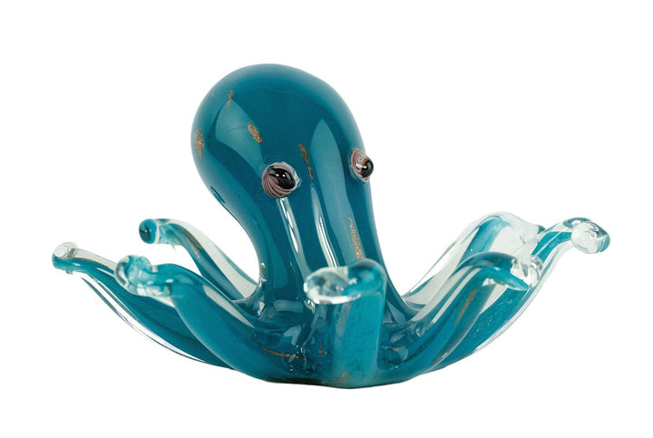 Glass Octopus Sculpture in Murano Style Animal Art Figurine Glass Octopus Statue Octopus Decoration Glass Octopus Figurine Octopus Gift