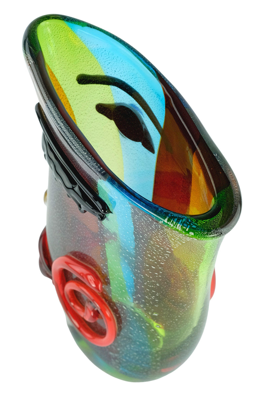 Large Glass Vase of a Female Face in Picasso Style Glass Design Vase Modern Art Collectable Unique Flower Holder Italian Art Murano Style