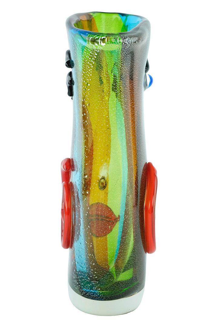 Large Glass Vase of a Female Face in Picasso Style Glass Design Vase Modern Art Collectable Unique Flower Holder Italian Art Murano Style