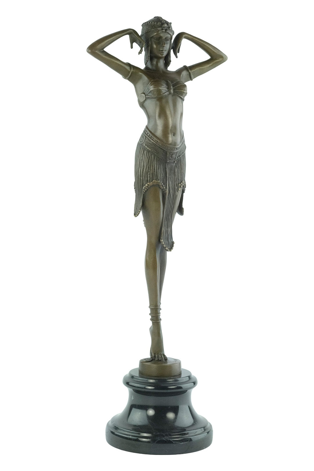 Bronze Dancer Statue Art Deco Scarab Dancer Female Figurine Bronze Sculpture Chiparus Sculpture Egyptian Dancer Bronze Female Sculpture Art