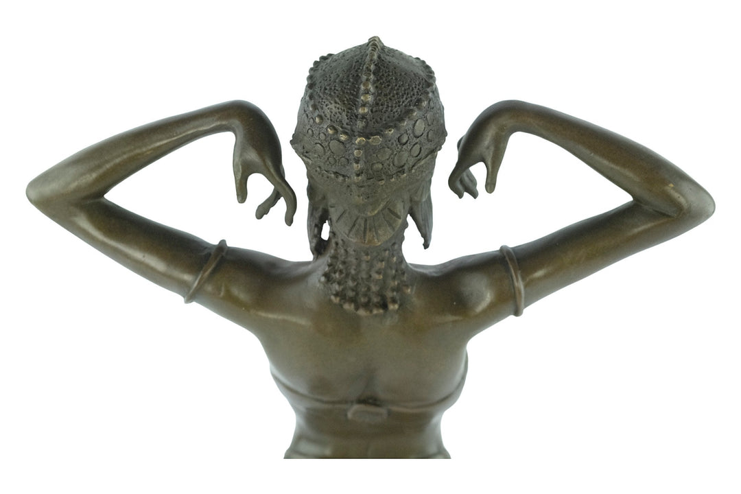 Bronze Dancer Statue Art Deco Scarab Dancer Female Figurine Bronze Sculpture Chiparus Sculpture Egyptian Dancer Bronze Female Sculpture Art