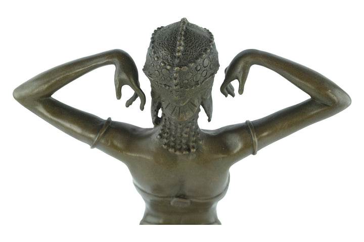 Bronze Dancer Statue Art Deco Scarab Dancer Female Figurine Bronze Sculpture Chiparus Sculpture Egyptian Dancer Bronze Female Sculpture Art