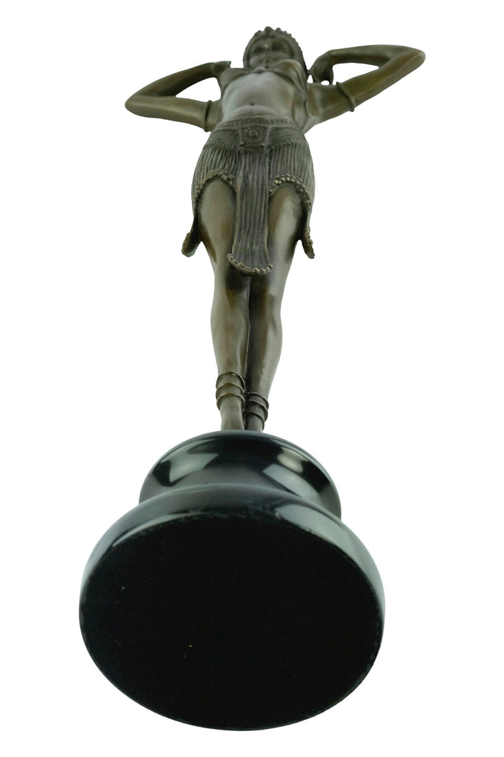 Bronze Dancer Statue Art Deco Scarab Dancer Female Figurine Bronze Sculpture Chiparus Sculpture Egyptian Dancer Bronze Female Sculpture Art
