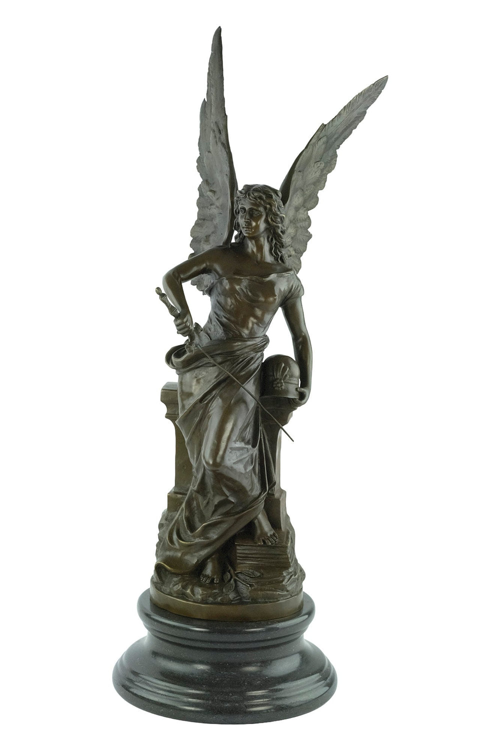 Large Bronze Minerva Sculpture Roman Goddess of Wisdom Figurine Bronze Minerva Statue Roman Mythology Sculpture Athena with Sword and Helmet