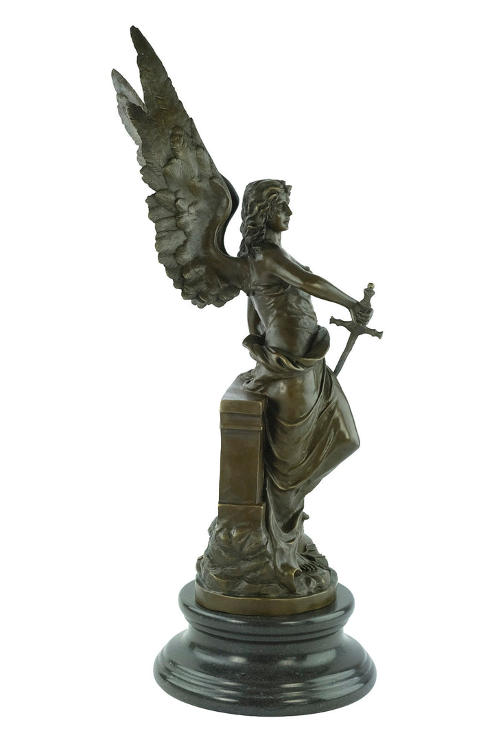 Large Bronze Minerva Sculpture Roman Goddess of Wisdom Figurine Bronze Minerva Statue Roman Mythology Sculpture Athena with Sword and Helmet