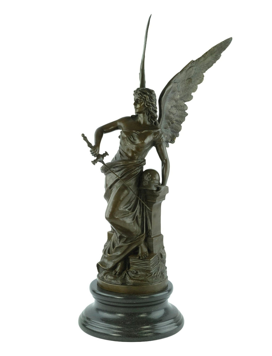 Large Bronze Minerva Sculpture Roman Goddess of Wisdom Figurine Bronze Minerva Statue Roman Mythology Sculpture Athena with Sword and Helmet