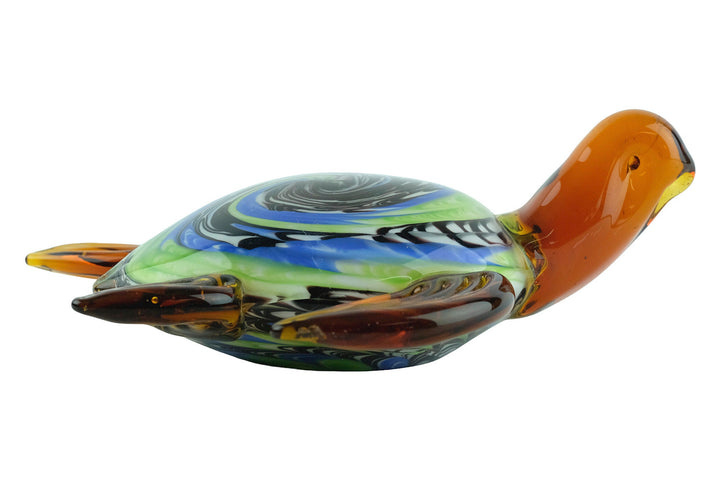 Glass Turtle Figurine in Murano Style Animal Art Sculpture Italian Art Nautic Glass Turtle Statue Turtle Lovers Gift Sea Creature Decoration