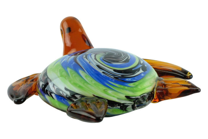 Glass Turtle Figurine in Murano Style Animal Art Sculpture Italian Art Nautic Glass Turtle Statue Turtle Lovers Gift Sea Creature Decoration