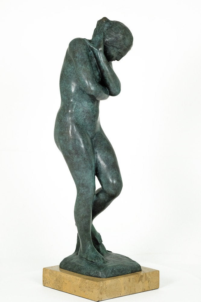 Bronze Eve Sculpture Rodin Art Statue Bronze Female Nude Statue Sensual Female Figurine Auguste Rodin Female Bronze Art Sculpture Classic