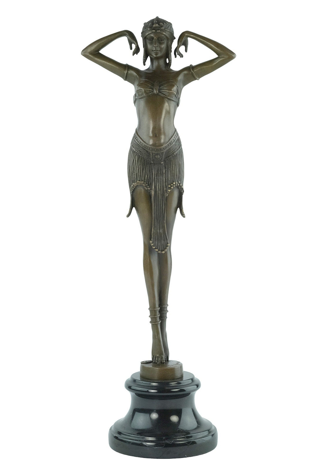 Bronze Dancer Statue Art Deco Scarab Dancer Female Figurine Bronze Sculpture Chiparus Sculpture Egyptian Dancer Bronze Female Sculpture Art