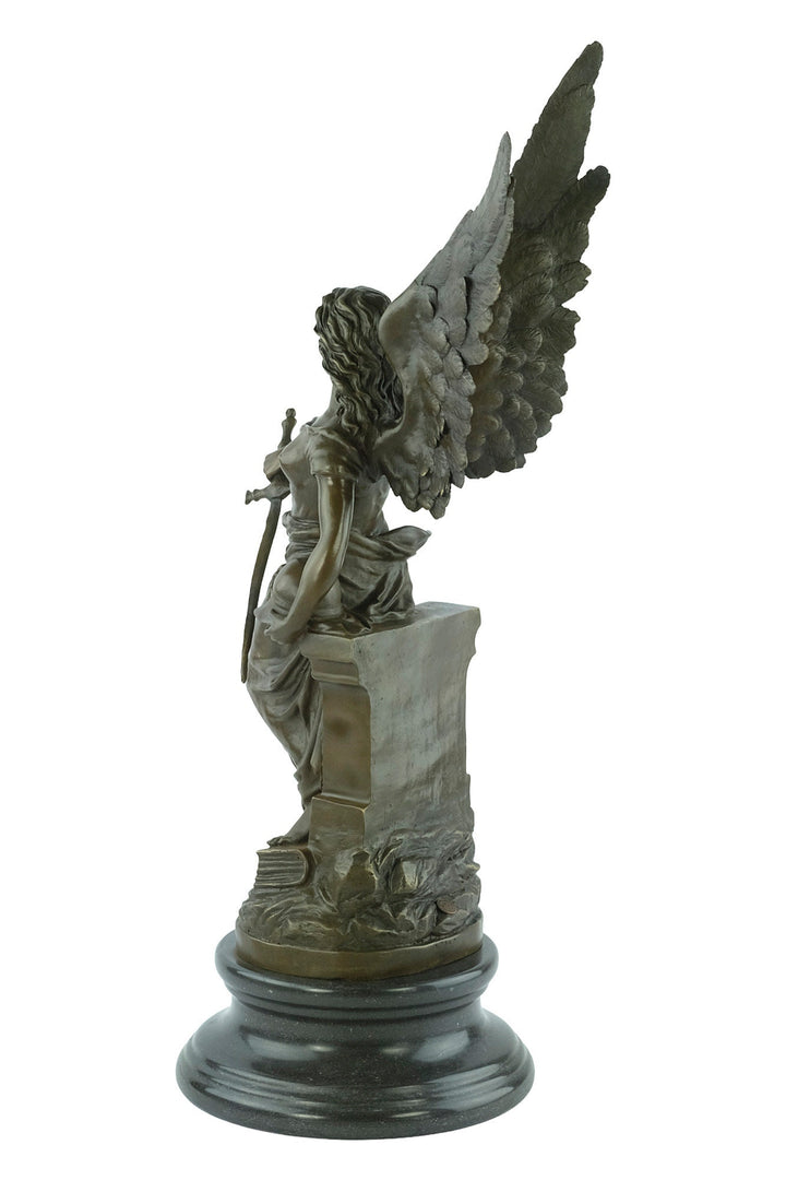 Large Bronze Minerva Sculpture Roman Goddess of Wisdom Figurine Bronze Minerva Statue Roman Mythology Sculpture Athena with Sword and Helmet