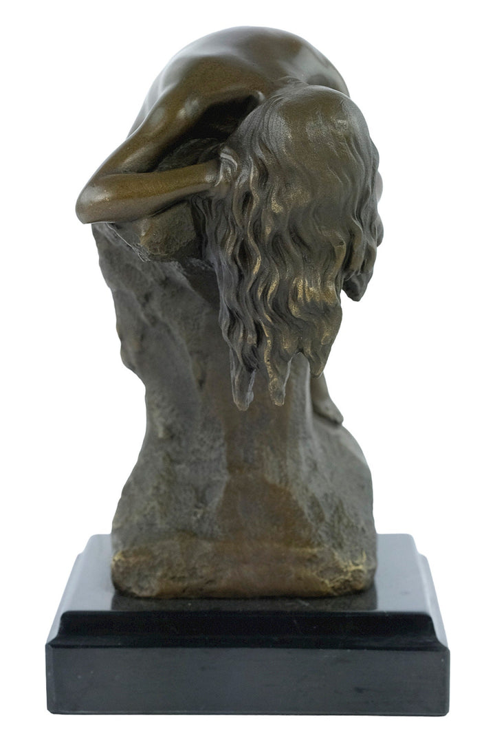 Bronze Female Nude Sculpture Resting on Rock Bronze Art Statue by Milo Bronze Statue of Female Classic Bronze Sculpture French Art Figurine