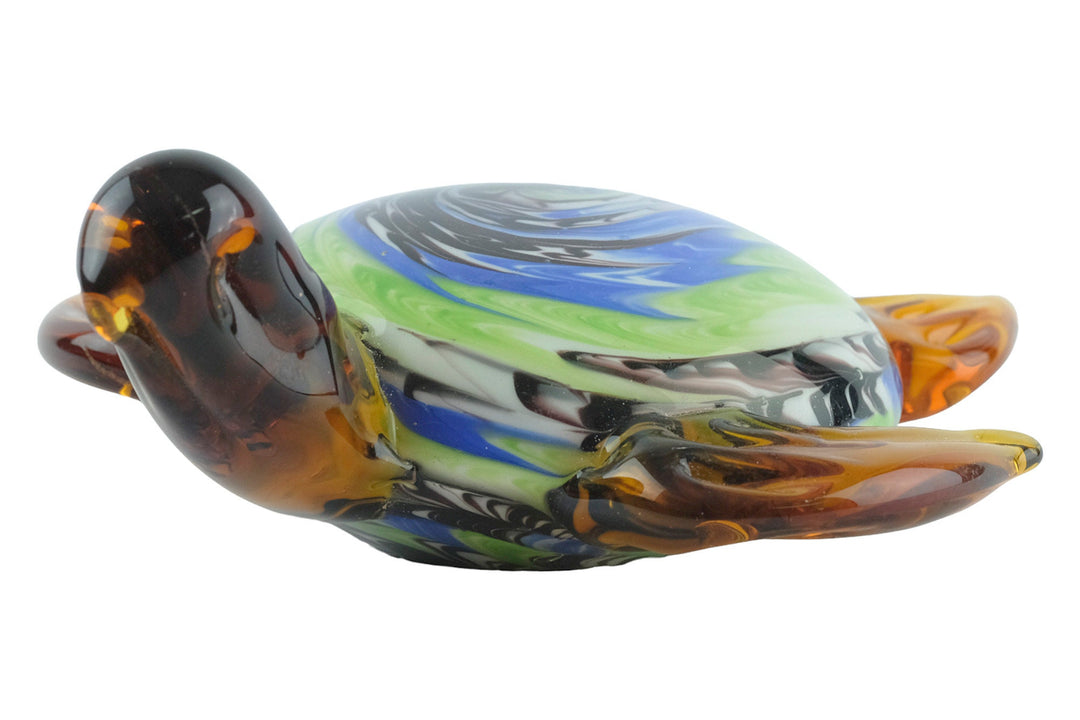 Glass Turtle Figurine in Murano Style Animal Art Sculpture Italian Art Nautic Glass Turtle Statue Turtle Lovers Gift Sea Creature Decoration