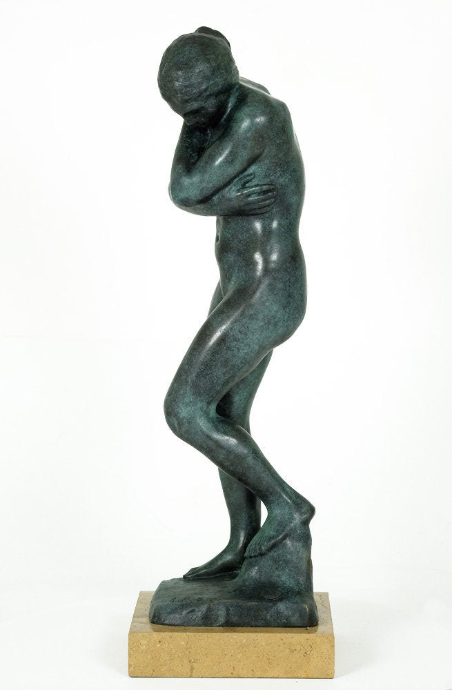 Bronze Eve Sculpture Rodin Art Statue Bronze Female Nude Statue Sensual Female Figurine Auguste Rodin Female Bronze Art Sculpture Classic