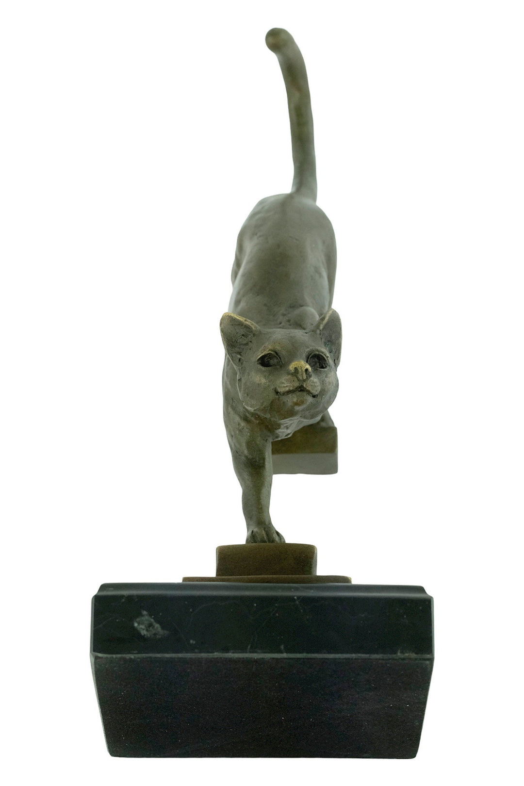 Bronze Cat Sculpture Cat Descending Stairs Statue Animal Art Figurine Art Deco Style Sculpture Cat Lovers Gift Cat Decoration Decoux