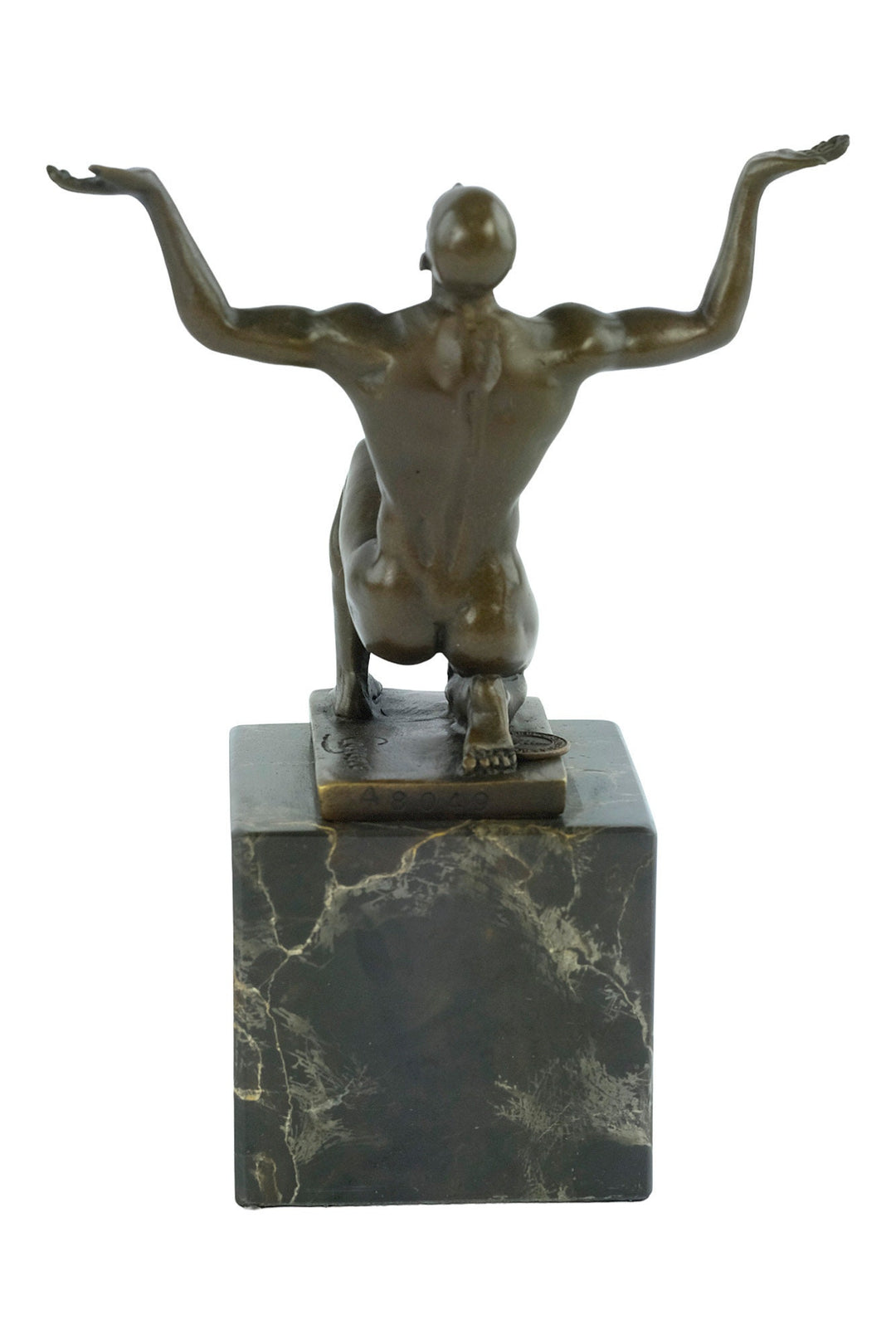 Bronze Kneeling Adonis Sculpture Male Figurine Art Statue Bronze Male Nude Sculpture Cesaro Crouching Male Sculpture Bronze Adonis Figurine