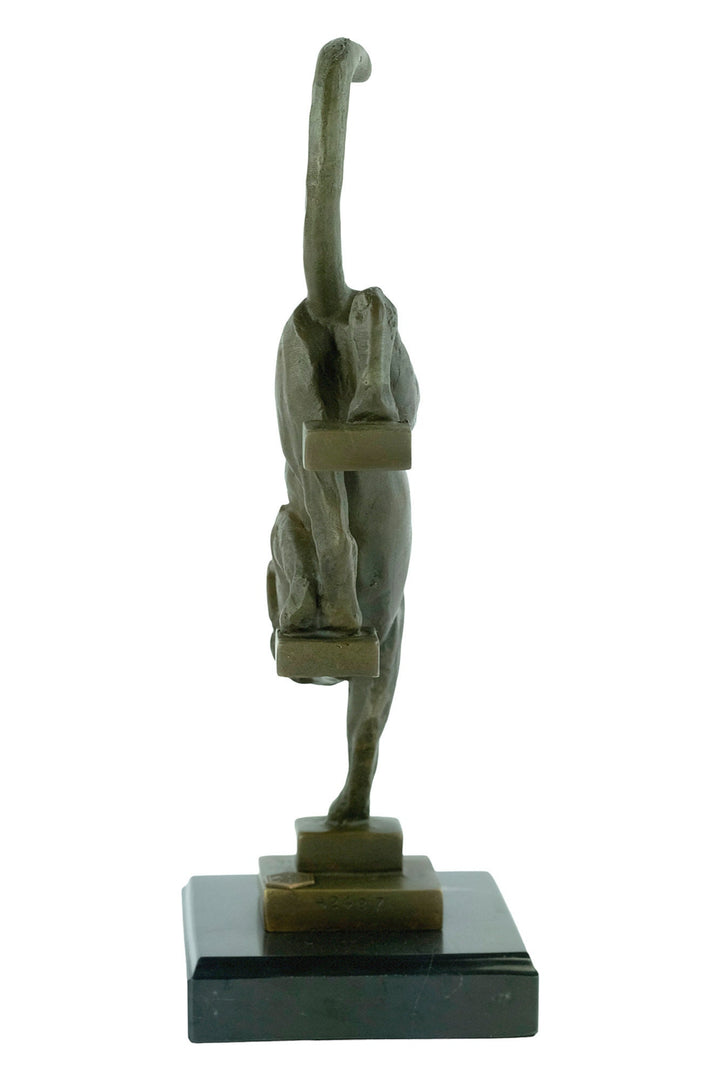 Bronze Cat Sculpture Cat Descending Stairs Statue Animal Art Figurine Art Deco Style Sculpture Cat Lovers Gift Cat Decoration Decoux