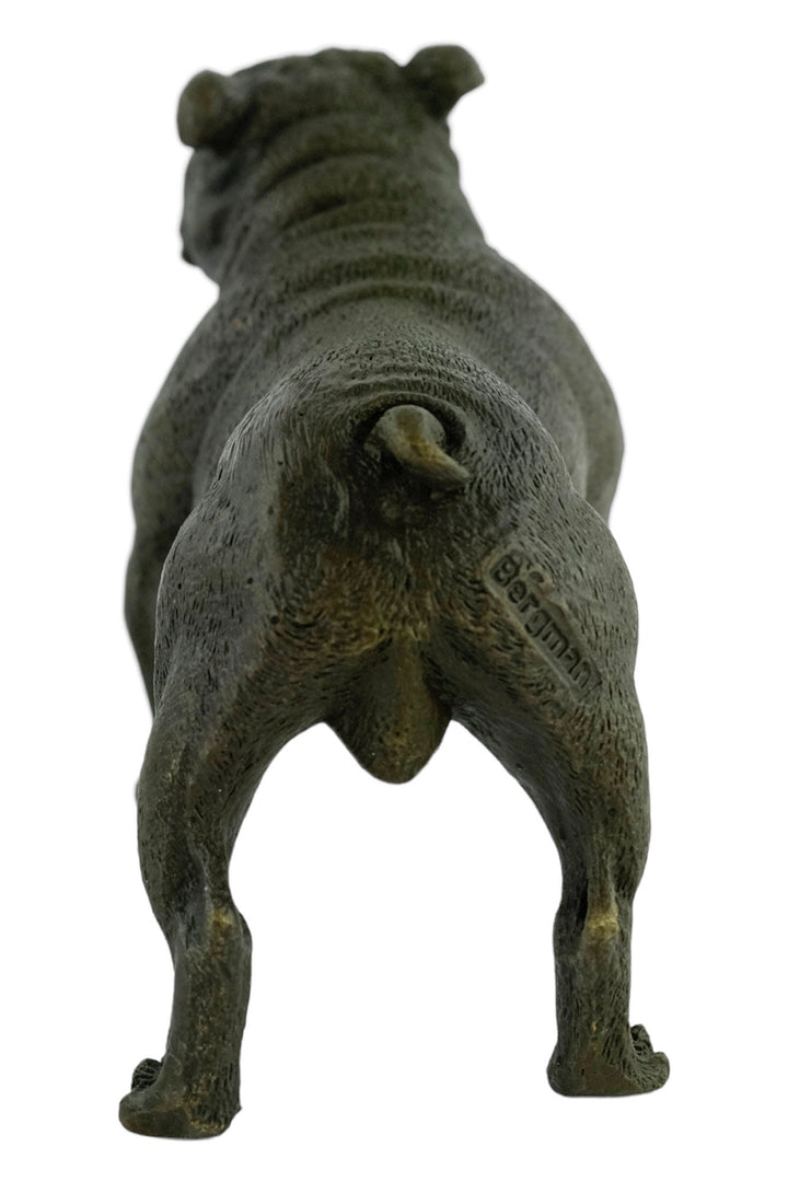Bronze English Bulldog Sculpture Bergman Bronzes Standing English Bulldog Statue Animal Art Figurine Dog Lovers Gift Dog Decoration Dog Art