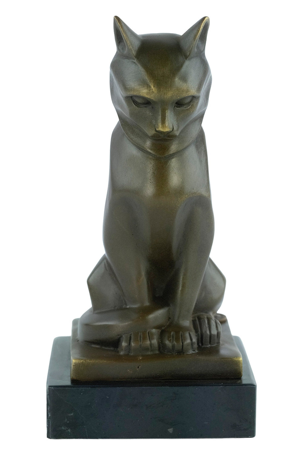 Bronze Cat Statue Animal Art Figurine Cubist Cat Sculpture Altorf Art Cat lovers Gift Cat Art Figurine Cat Decoration Sitting Cat Sculpture