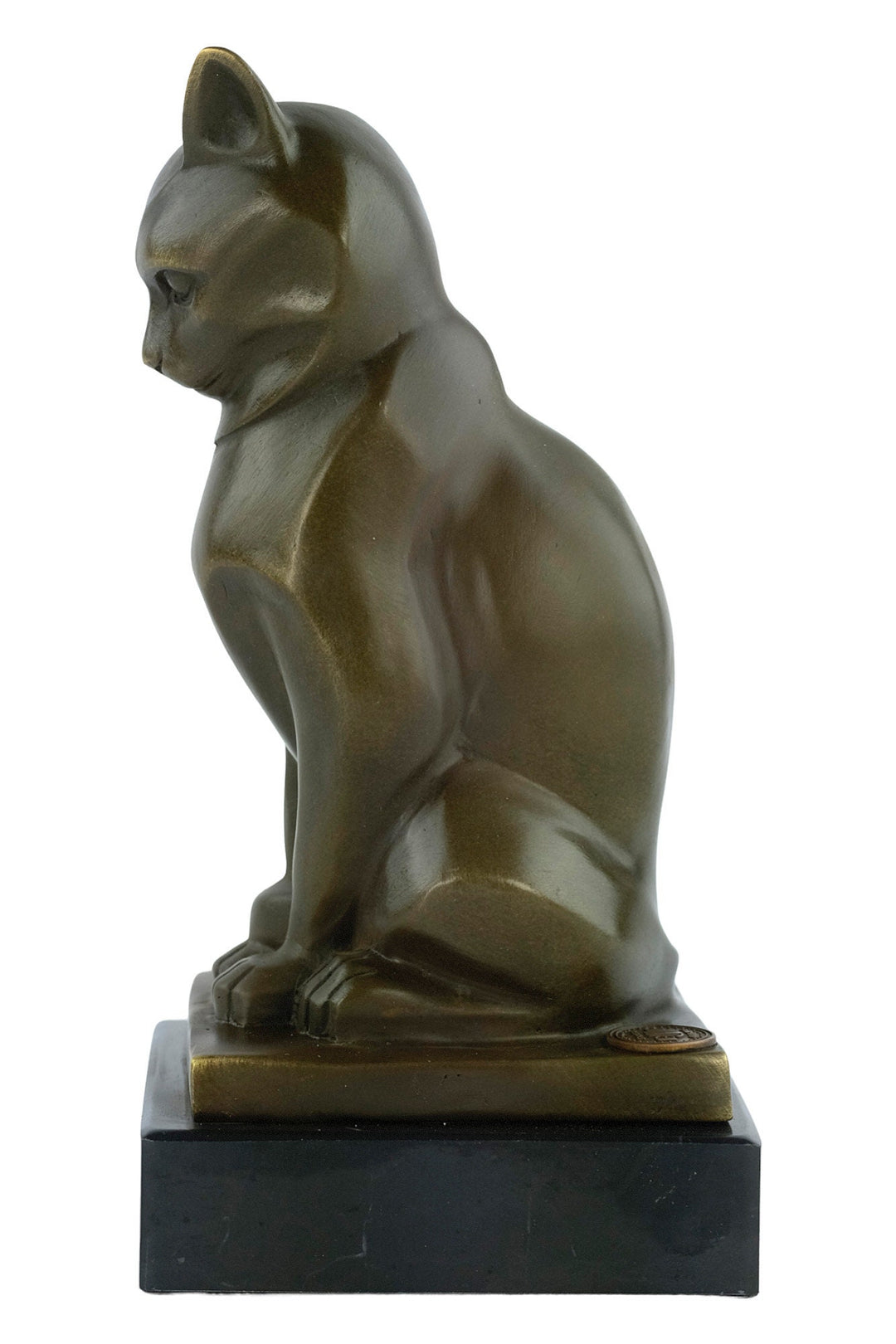 Bronze Cat Statue Animal Art Figurine Cubist Cat Sculpture Altorf Art Cat lovers Gift Cat Art Figurine Cat Decoration Sitting Cat Sculpture
