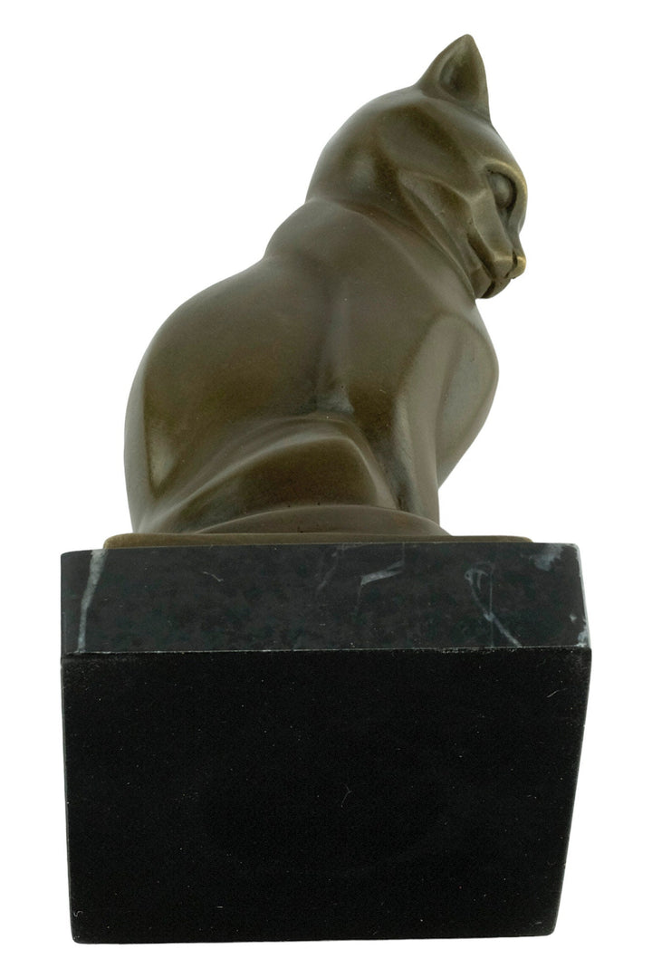 Bronze Cat Statue Animal Art Figurine Cubist Cat Sculpture Altorf Art Cat lovers Gift Cat Art Figurine Cat Decoration Sitting Cat Sculpture