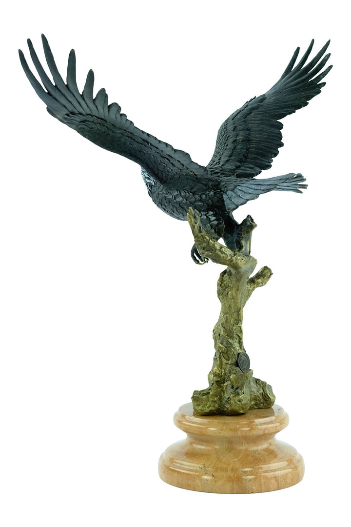 Bronze Eagle Statue Animal Art Figurine Bronze Eagle with Wings Spread Sculpture American Eagle Statue Eagle Gift Flying Eagle Statue Art
