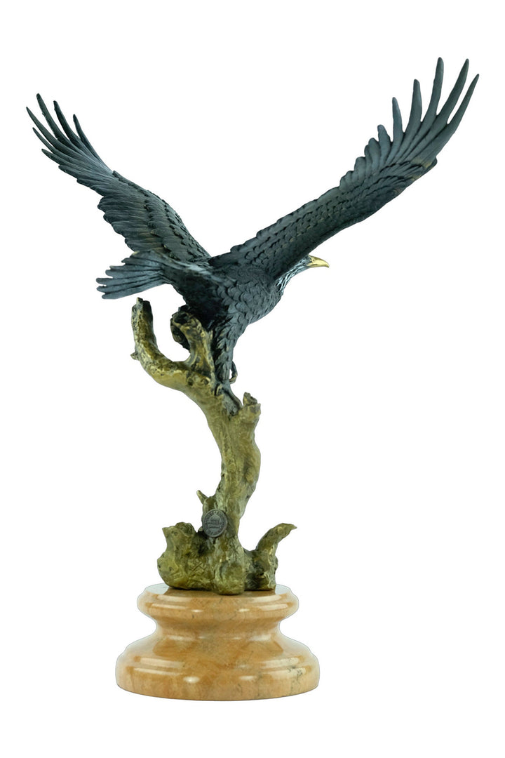 Bronze Eagle Statue Animal Art Figurine Bronze Eagle with Wings Spread Sculpture American Eagle Statue Eagle Gift Flying Eagle Statue Art