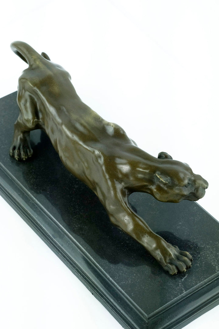 Bronze Panther Sculpture Animal Art Figurine Prowling Panther Bronze Panther Statue Panther Lovers Gift Panther Decoration Wildlife Figurine