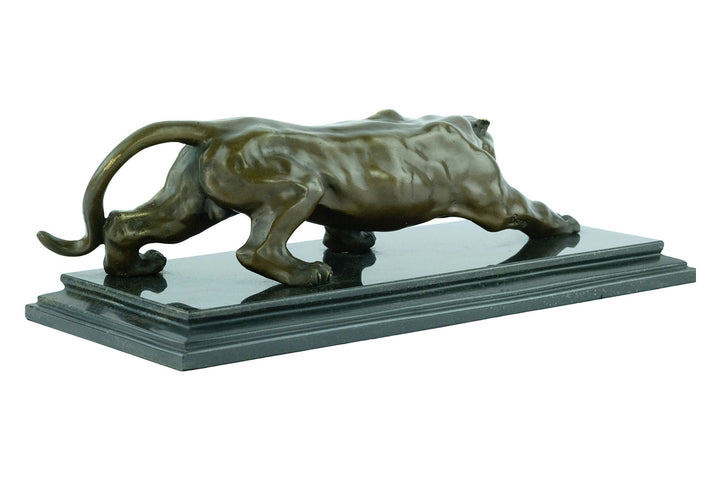 Bronze Panther Sculpture Animal Art Figurine Prowling Panther Bronze Panther Statue Panther Lovers Gift Panther Decoration Wildlife Figurine