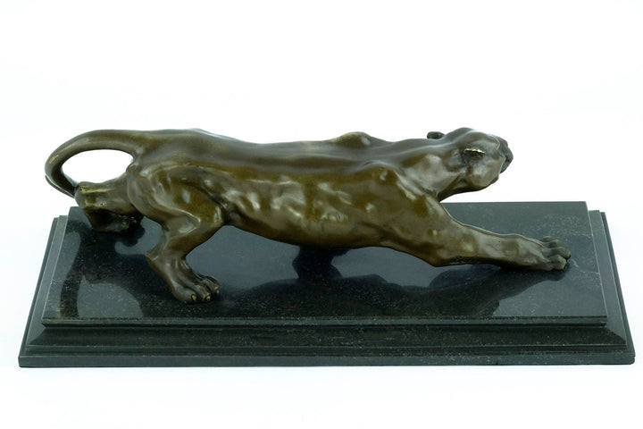 Bronze Panther Sculpture Animal Art Figurine Prowling Panther Bronze Panther Statue Panther Lovers Gift Panther Decoration Wildlife Figurine
