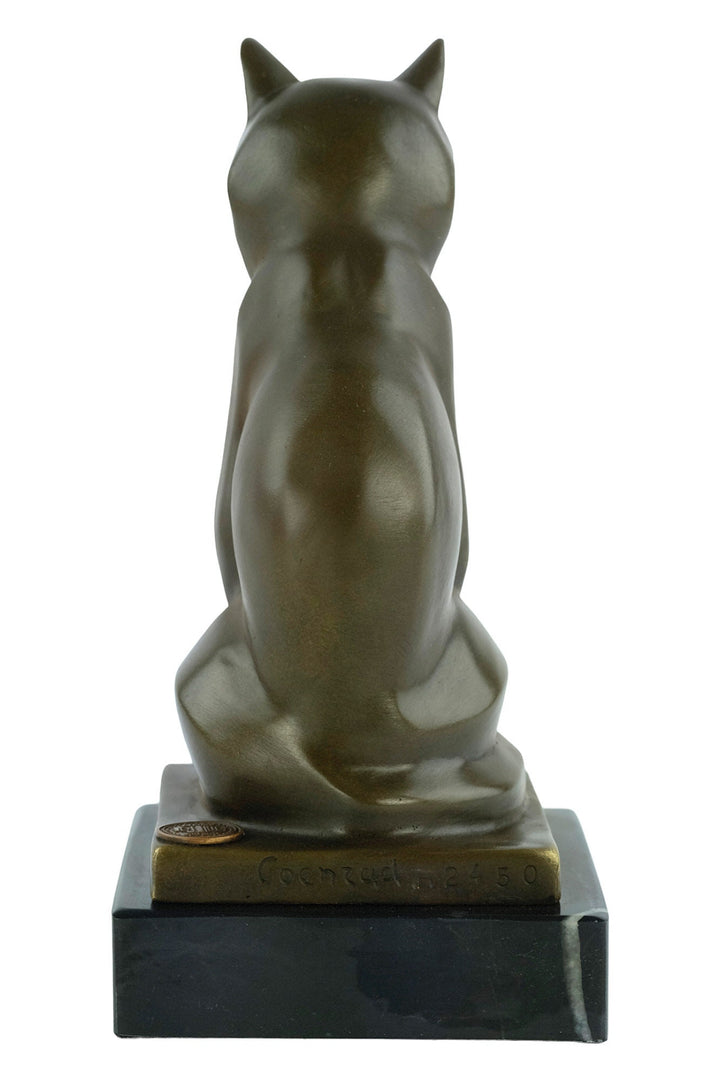 Bronze Cat Statue Animal Art Figurine Cubist Cat Sculpture Altorf Art Cat lovers Gift Cat Art Figurine Cat Decoration Sitting Cat Sculpture