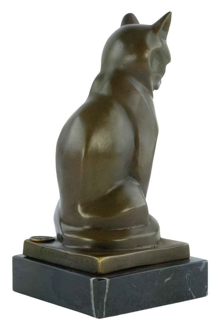 Bronze Cat Statue Animal Art Figurine Cubist Cat Sculpture Altorf Art Cat lovers Gift Cat Art Figurine Cat Decoration Sitting Cat Sculpture