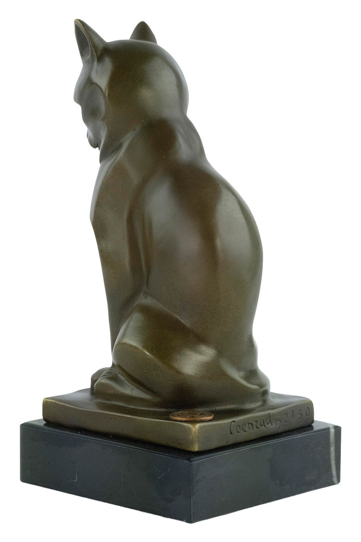Bronze Cat Statue Animal Art Figurine Cubist Cat Sculpture Altorf Art Cat lovers Gift Cat Art Figurine Cat Decoration Sitting Cat Sculpture