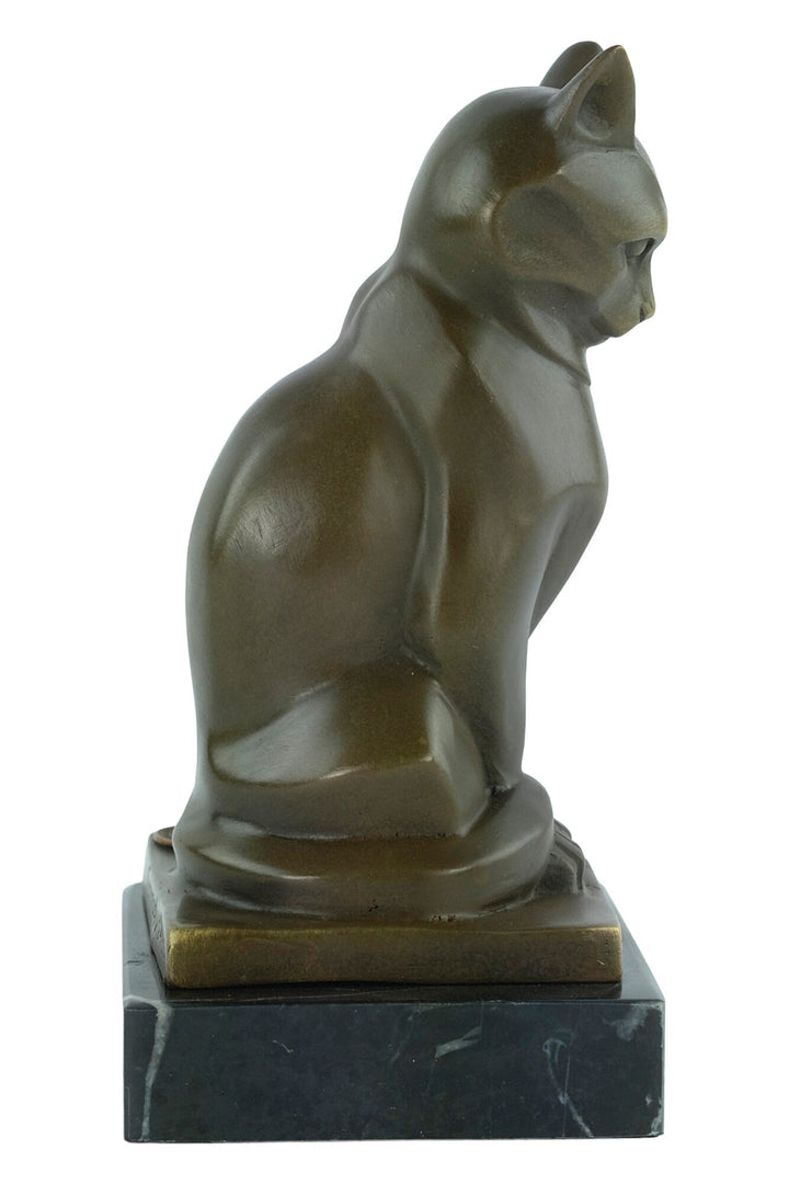 Bronze Cat Statue Animal Art Figurine Cubist Cat Sculpture Altorf Art Cat lovers Gift Cat Art Figurine Cat Decoration Sitting Cat Sculpture