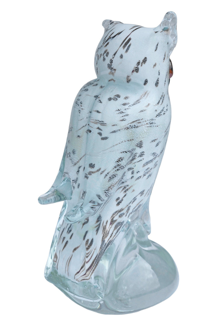 Glass Owl Figurine Long-Eared Owl Statue Italian Glass Art Owl Lovers Gift Owl Decoration Owl Art Murano Style Owl Sculpture Owl Gift Design