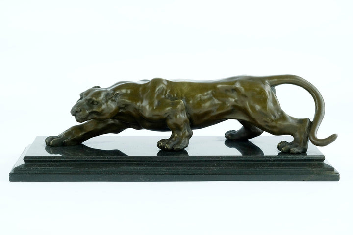 Bronze Panther Sculpture Animal Art Figurine Prowling Panther Bronze Panther Statue Panther Lovers Gift Panther Decoration Wildlife Figurine