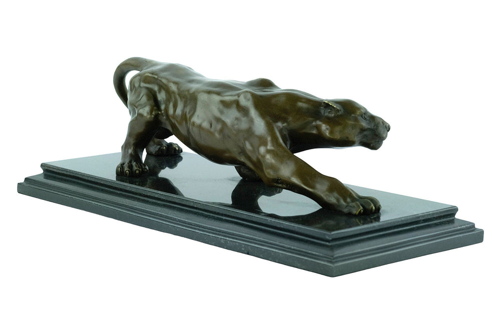 Bronze Panther Sculpture Animal Art Figurine Prowling Panther Bronze Panther Statue Panther Lovers Gift Panther Decoration Wildlife Figurine