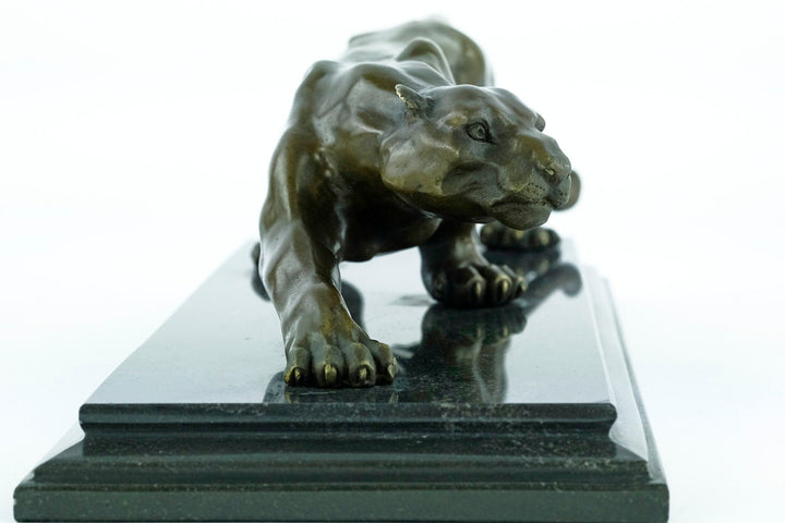 Bronze Panther Sculpture Animal Art Figurine Prowling Panther Bronze Panther Statue Panther Lovers Gift Panther Decoration Wildlife Figurine