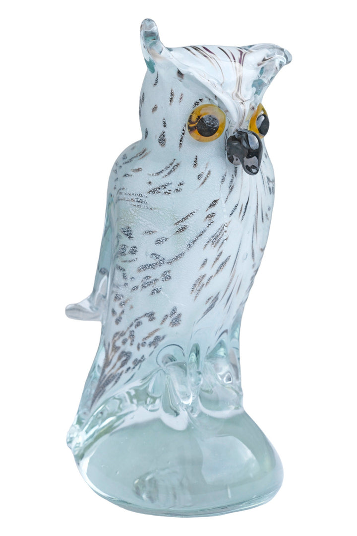 Glass Owl Figurine Long-Eared Owl Statue Italian Glass Art Owl Lovers Gift Owl Decoration Owl Art Murano Style Owl Sculpture Owl Gift Design