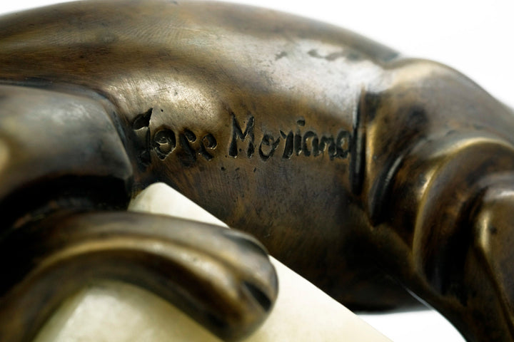Bronze Panther Sculpture Art Deco Statue Jose Moriano Figurine Descending Panther Sculpture Bronze Panther Art Panther Decoration Art Gift