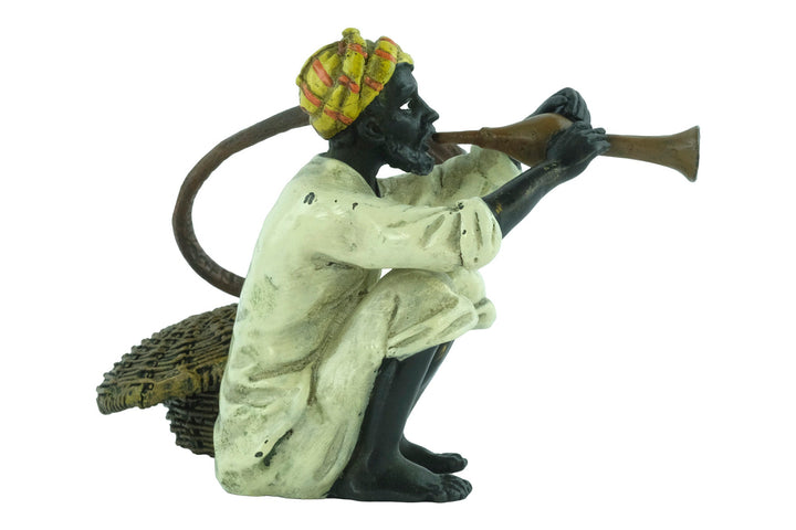 Vienna Bronze Snake Charmer Sculpture Franz Bergman Bronzes Snake Charmer Figurine Oriental Bronze Sculpture Cold Painted Figurine Snake Art