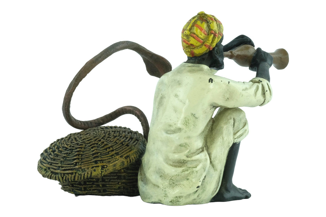 Vienna Bronze Snake Charmer Sculpture Franz Bergman Bronzes Snake Charmer Figurine Oriental Bronze Sculpture Cold Painted Figurine Snake Art