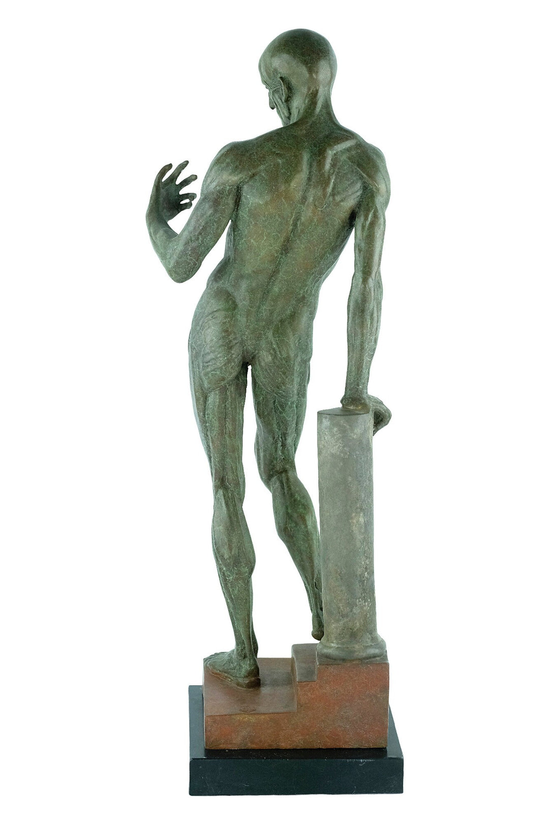 Large Bronze Flayed Man Sculpture Male Anatomy Sculpture Jean-Antoine Houdon Statue Flayed Male Statue Classic Bronze Art Statue French Art