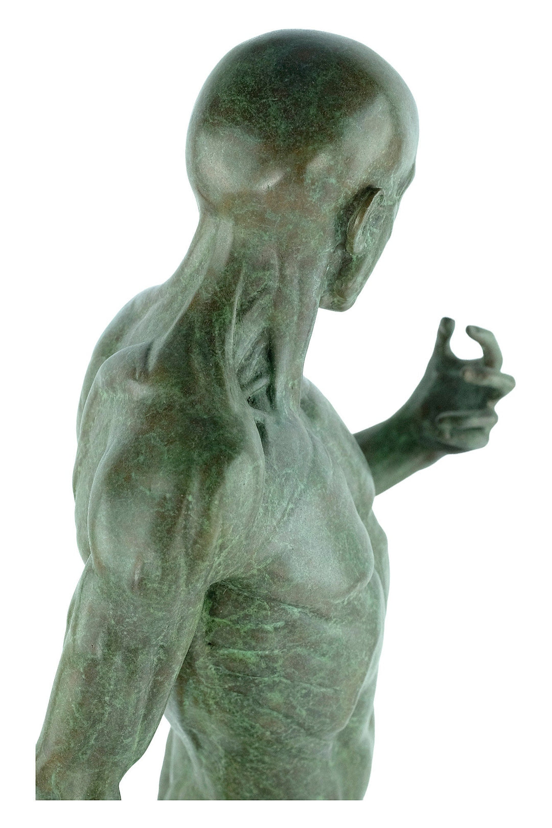 Large Bronze Flayed Man Sculpture Male Anatomy Sculpture Jean-Antoine Houdon Statue Flayed Male Statue Classic Bronze Art Statue French Art