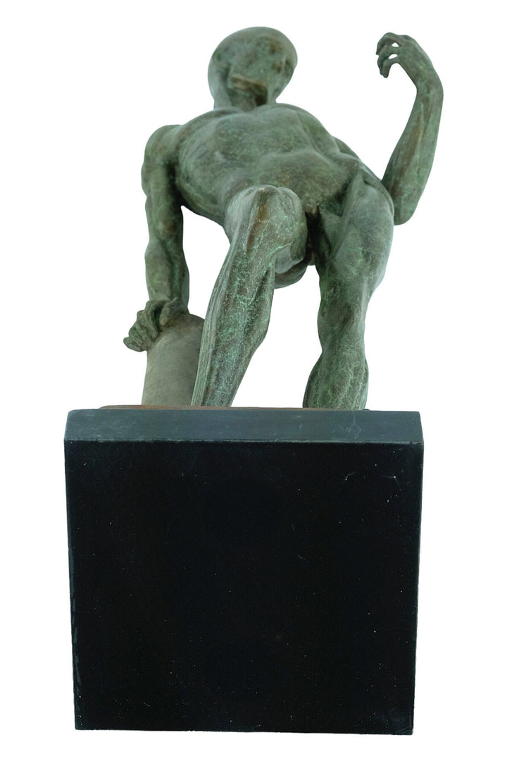 Large Bronze Flayed Man Sculpture Male Anatomy Sculpture Jean-Antoine Houdon Statue Flayed Male Statue Classic Bronze Art Statue French Art