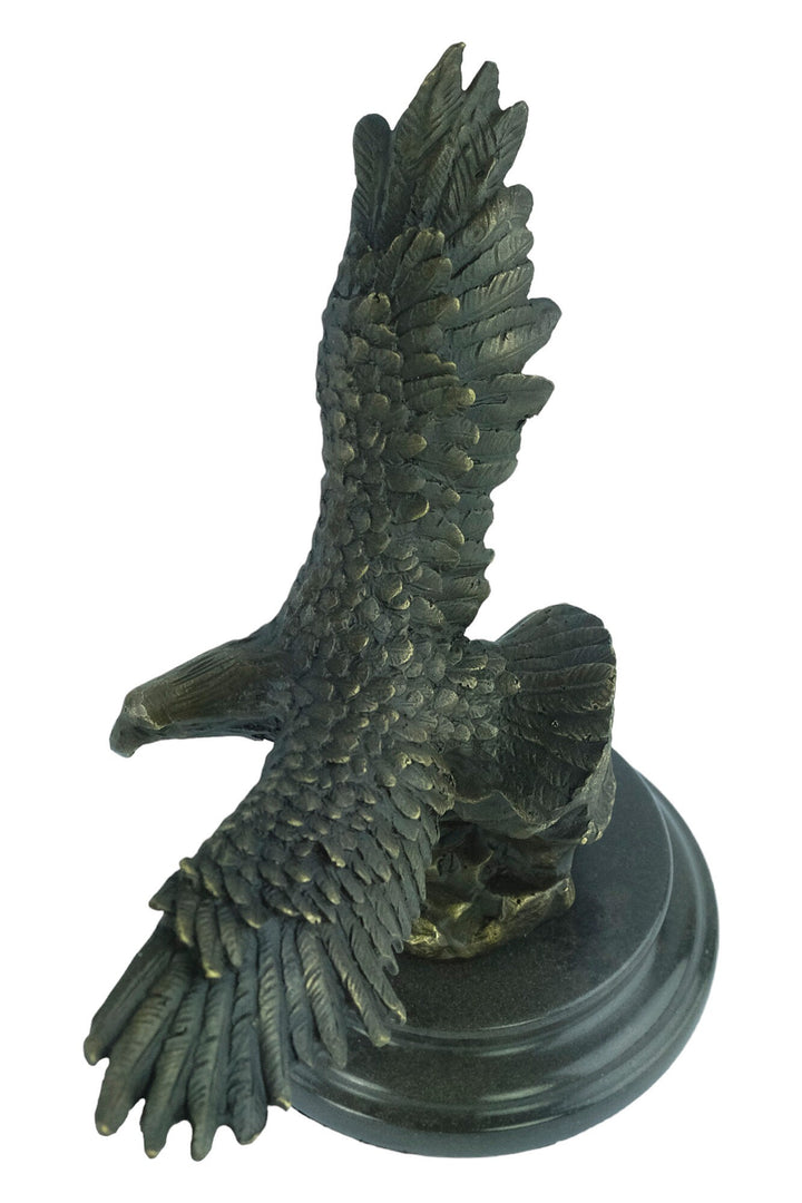Bronze Eagle Statue Eagle with Wings Spread Sculpture in Bronze Hunting Decoration Wildlife Figurine Bald Eagle Sculpture Animal Art Statue
