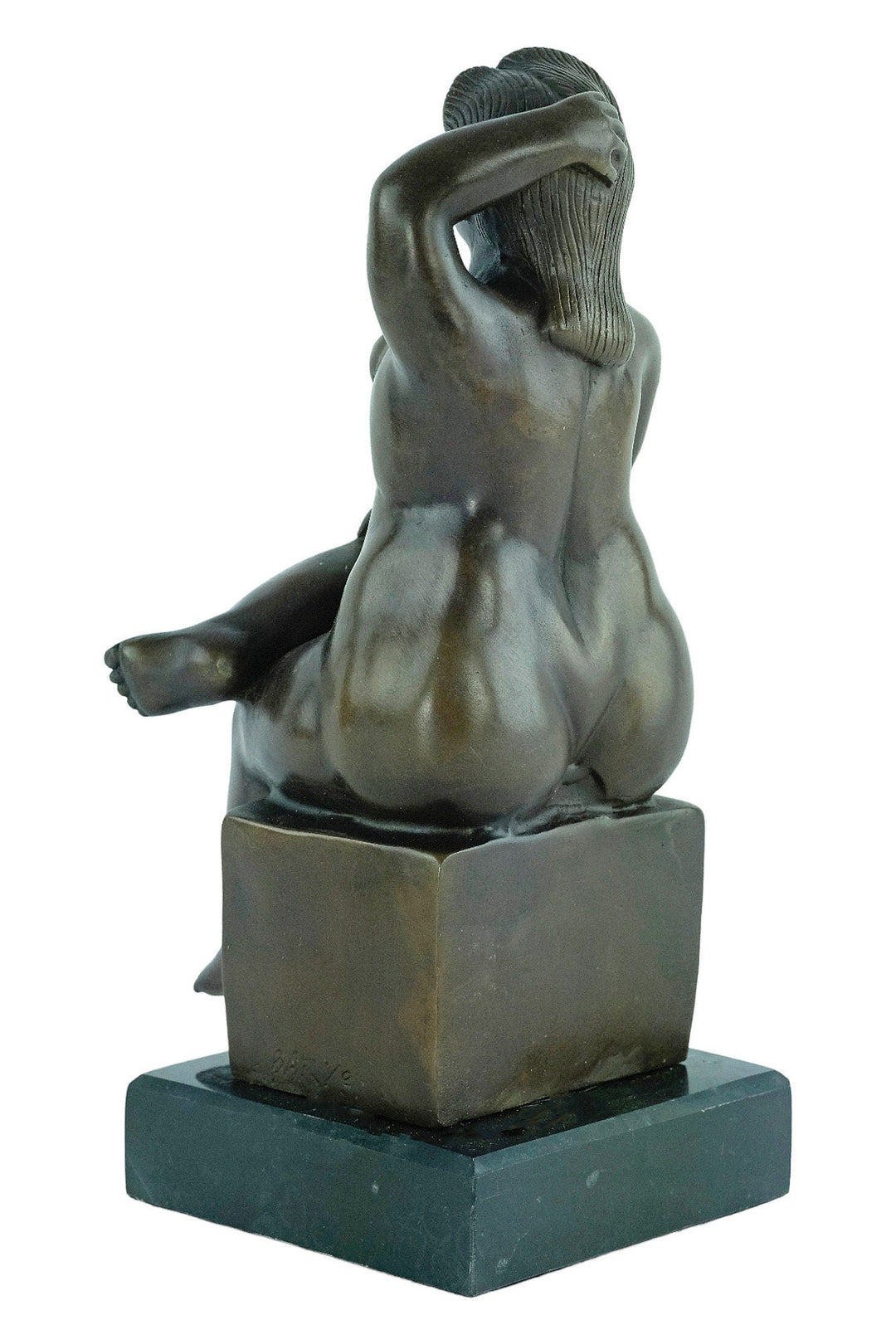 Bronze Female Sculpture in the Style of Fernando Botero Fat Lady Statue Botero Art Sculpture Bronze Female Nude Sculpture Contemporary Art