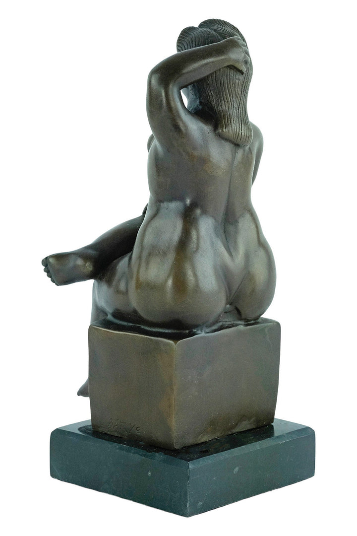 Bronze Female Sculpture in the Style of Fernando Botero Fat Lady Statue Botero Art Sculpture Bronze Female Nude Sculpture Contemporary Art